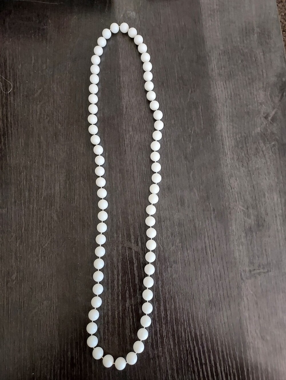 Classic White Beaded Necklace - Elegant Everyday Pendant